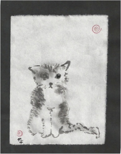 Cute wet kitten