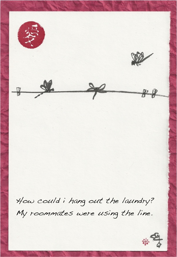 roomies using clothesline