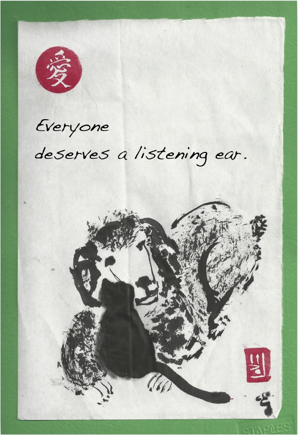 listening poodle ear