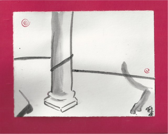 dog walking pole wrap