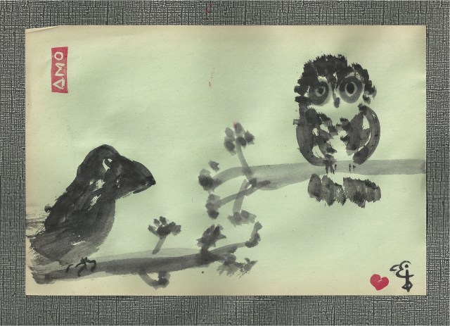 owl and crow