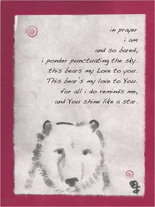 bared bear with love