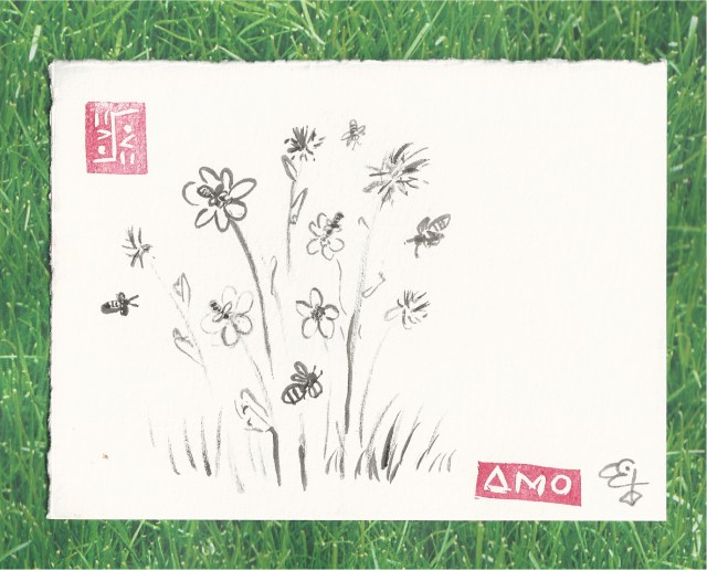 honey bees & spanish needles