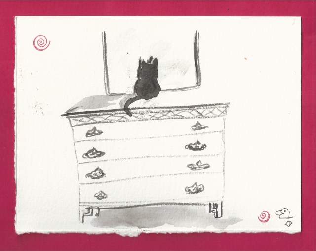 presto lookingin Mom's mirror