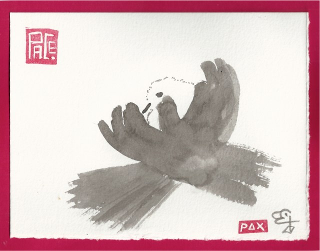 bird in garden gloves