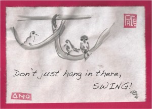 Swinging birds kiln room