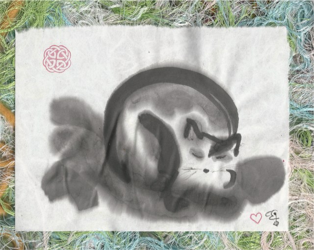 calico on silk and mohair