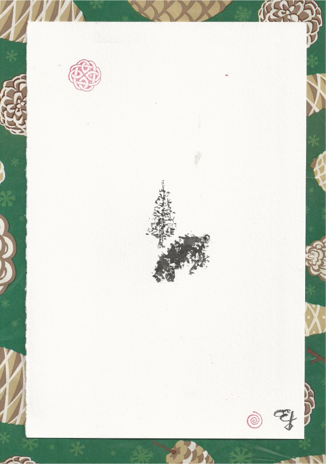 red cedar sapling with poodle