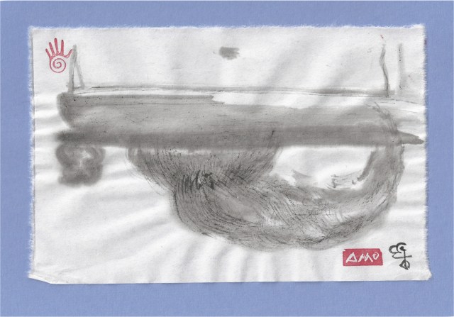 little dog under dresser sorta