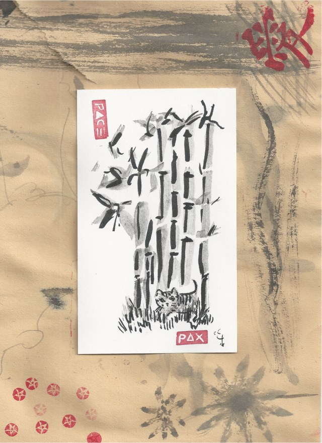 kitten in the bamboo