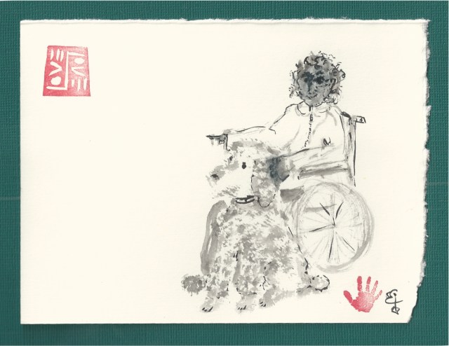 Tomi visit creche wheelchair