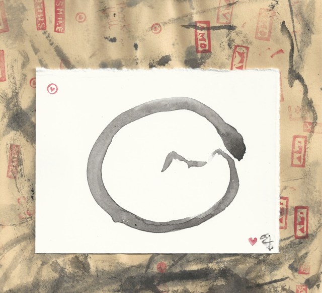 enzo cat poured water ink