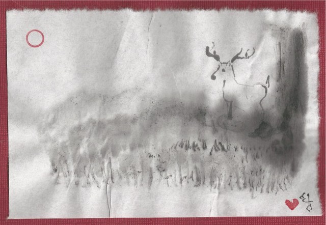 issac the stag - deer at edge of woods