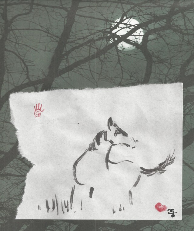 horse under full moon