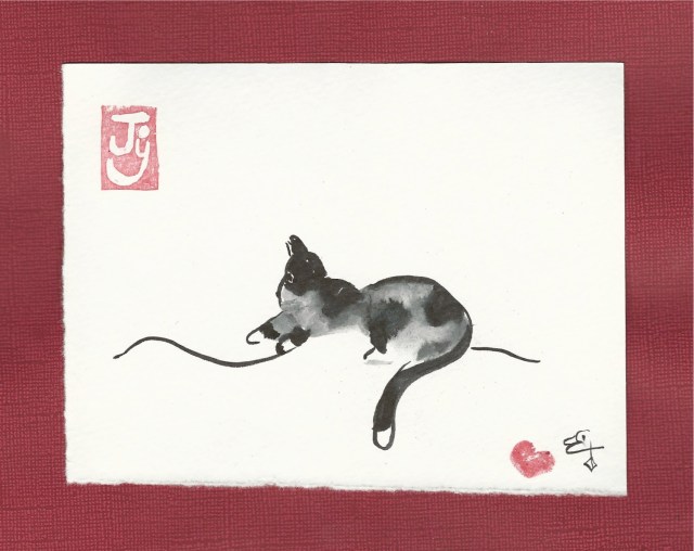 queen calico on tummy throne