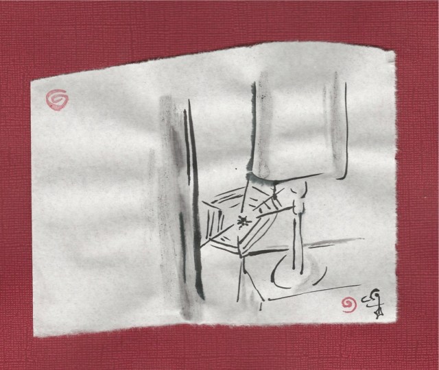 spider web by door indoor