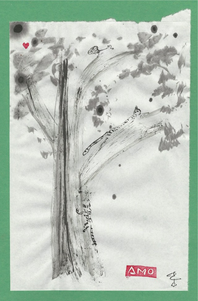 two-cats-and-squirrel-in-tree