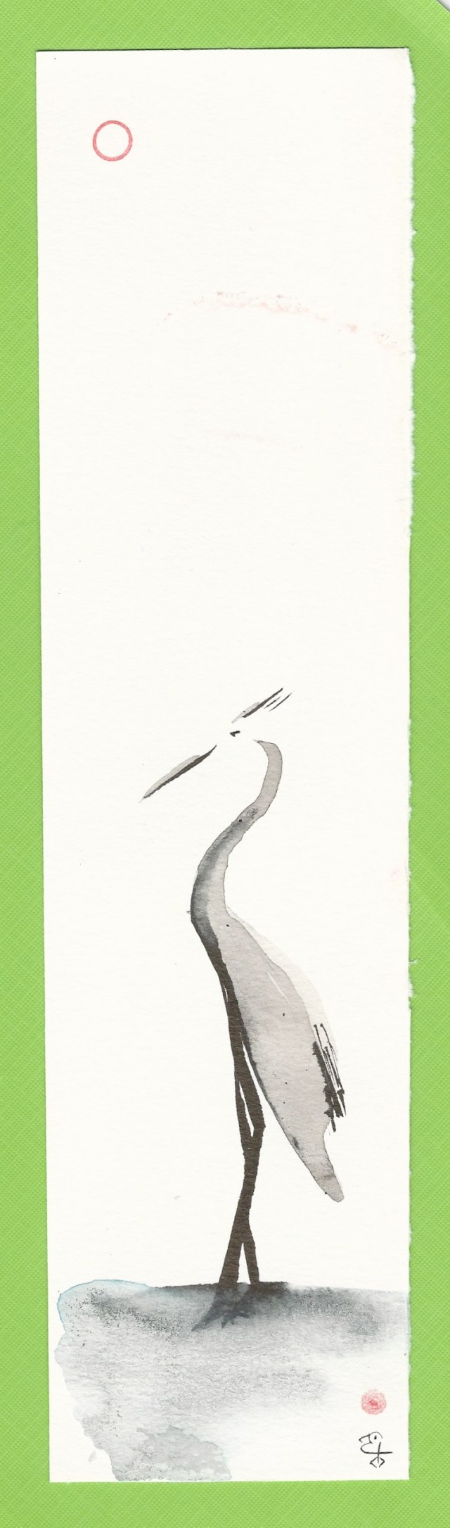 crane in water green